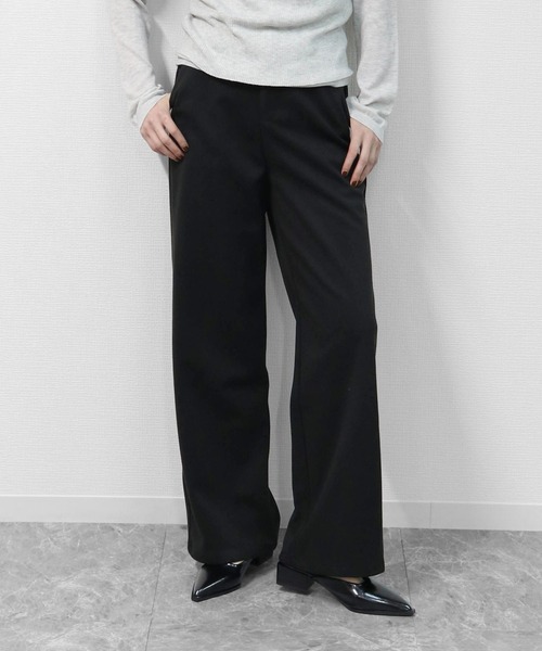 THE CELL.(ザセルドット)の「起毛タッチストレートパンツ SOFT BRUSHED STRAIGHT PANTS(その他パンツ・レディース・ブラック/ブラウン・M/S/L)」の2枚目の写真