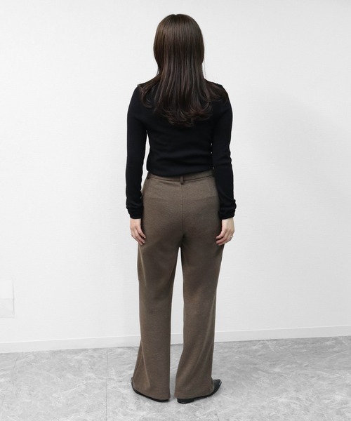 THE CELL.(ザセルドット)の「起毛タッチストレートパンツ SOFT BRUSHED STRAIGHT PANTS(その他パンツ・レディース・ブラック/ブラウン・M/S/L)」の5枚目の写真