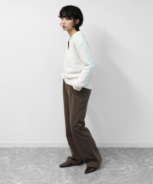 THE CELL.(ザセルドット)の「起毛タッチストレートパンツ SOFT BRUSHED STRAIGHT PANTS(その他パンツ・レディース・ブラック/ブラウン・M/S/L)」の21枚目の写真