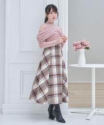 Rose Muse（ロゼミューズ）の「Check long skirt（スカート）」