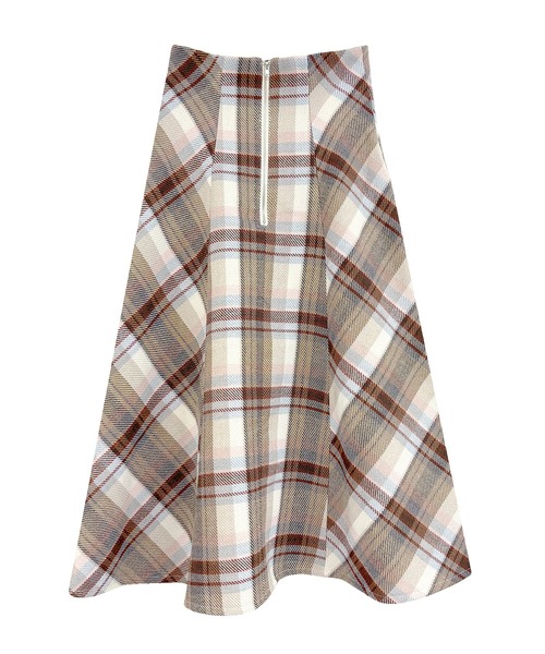 ロゼミューズ check long skirt check long skirt（スカート）｜Rose Muse（ロゼミューズ）の