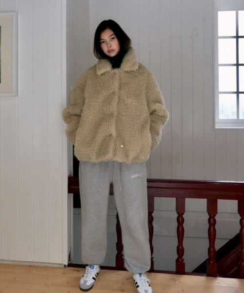 INJIACTIVE(インジアクティブ)の「バルシティコットンフリースジョガーパンツ グレー(スウェットパンツ・レディース・その他・ONE)」の2枚目の写真