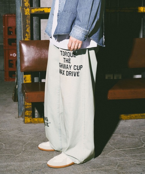 niko and JEANS] MESSAGE WIDE DENIM（デニムパンツ）｜niko and