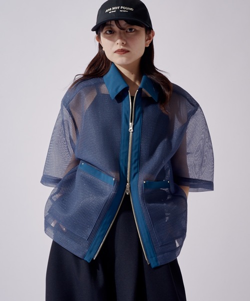Lui's(ルイス)の「SURJENT クレリックメッシュZIPシャツ(シャツ/ブラウス・メンズ・ブラック/ブルー・2/1)」の10枚目の写真