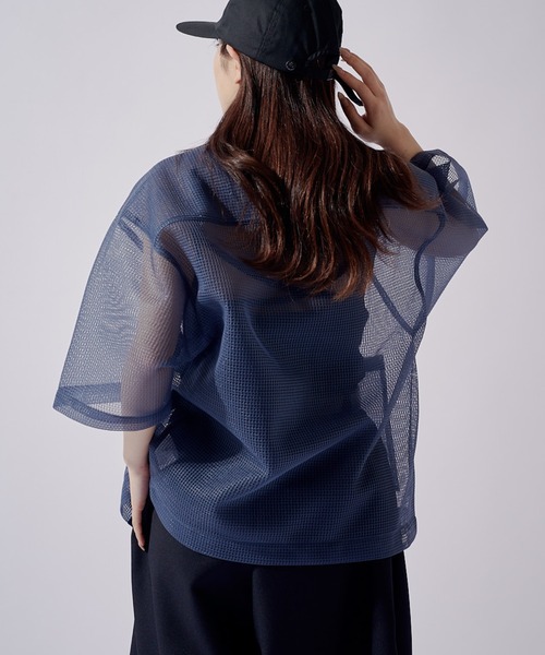 Lui's(ルイス)の「SURJENT クレリックメッシュZIPシャツ(シャツ/ブラウス・メンズ・ブラック/ブルー・2/1)」の13枚目の写真