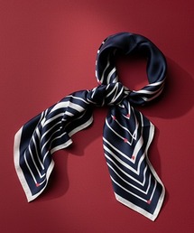 JENNE（ジェンヌ）の「日本製ストライプハートシルクスカーフ（バンダナ/スカーフ）」