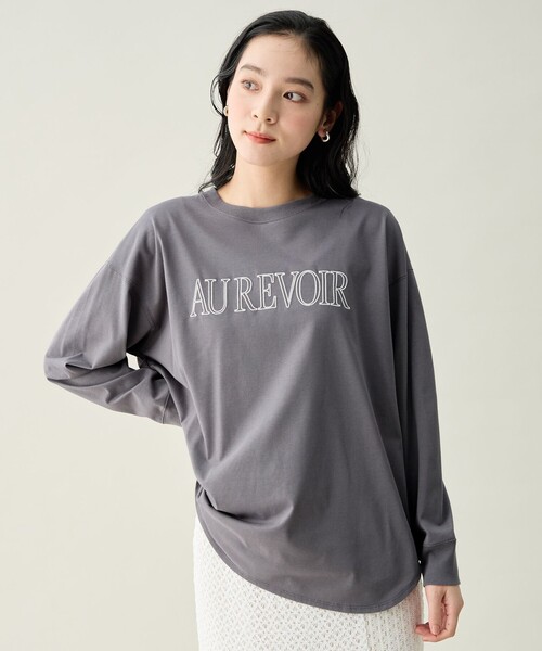 ANY(エニィ)の「【Sサイズあり】アソートロゴルーズTシャツ(Tシャツ/カットソー・レディース・グレー系1/ピンク系/ホワイト系1/ホワイト系・F/SMALL)」の3枚目の写真
