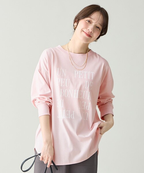 ANY(エニィ)の「【Sサイズあり】アソートロゴルーズTシャツ(Tシャツ/カットソー・レディース・グレー系1/ピンク系/ホワイト系1/ホワイト系・F/SMALL)」の4枚目の写真