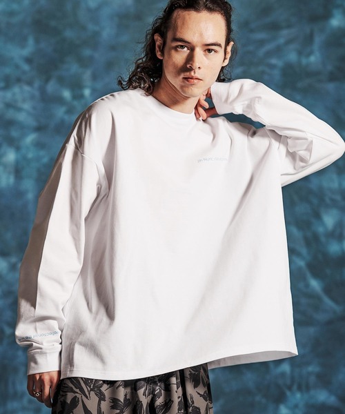 Jih Nunc(ジーヌンク)の「mlt5544-オーガニックコットンプリントロングスリーブTシャツ(JIH-R1147)(Tシャツ/カットソー・メンズ・ネイビー/ブラック/ホワイト・L/M/S)」の5枚目の写真