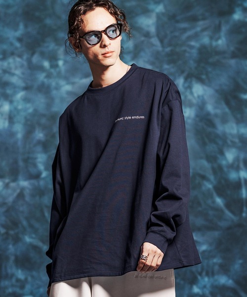 Jih Nunc(ジーヌンク)の「mlt5544-オーガニックコットンプリントロングスリーブTシャツ(JIH-R1147)(Tシャツ/カットソー・メンズ・ネイビー/ブラック/ホワイト・L/M/S)」の14枚目の写真
