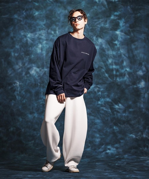 Jih Nunc(ジーヌンク)の「mlt5544-オーガニックコットンプリントロングスリーブTシャツ(JIH-R1147)(Tシャツ/カットソー・メンズ・ネイビー/ブラック/ホワイト・L/M/S)」の16枚目の写真