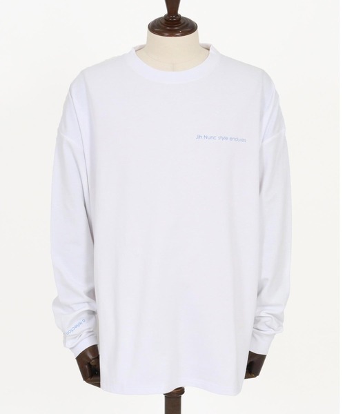 Jih Nunc(ジーヌンク)の「mlt5544-オーガニックコットンプリントロングスリーブTシャツ(JIH-R1147)(Tシャツ/カットソー・メンズ・ネイビー/ブラック/ホワイト・L/M/S)」の18枚目の写真