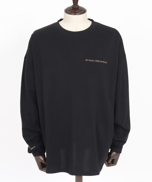 Jih Nunc(ジーヌンク)の「mlt5544-オーガニックコットンプリントロングスリーブTシャツ(JIH-R1147)(Tシャツ/カットソー・メンズ・ネイビー/ブラック/ホワイト・L/M/S)」の19枚目の写真