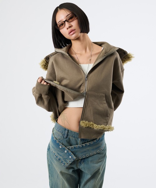 3WAY FUR REMOVAL ZIP HOODIE（ブルゾン）｜FTW（エフティダブリュー