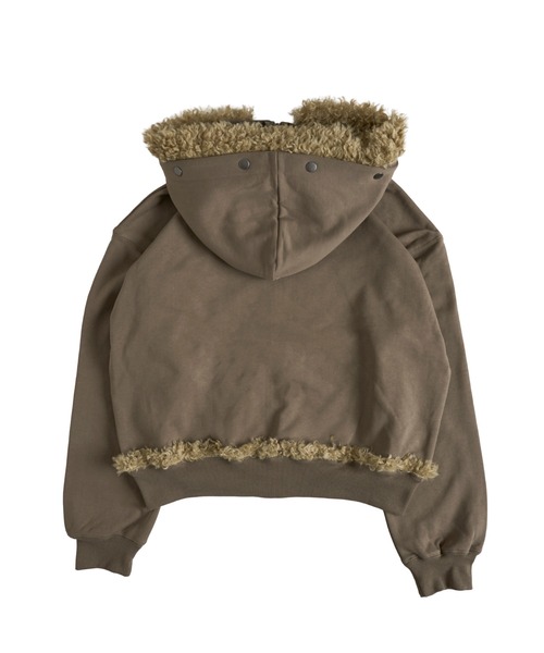 FTW（エフティダブリュー）の「3WAY FUR REMOVAL ZIP HOODIE（パーカー・レディース・チャコールグレー/ライトグリーン・LARGE/MEDIUM/SMALL）」の17枚目の写真
