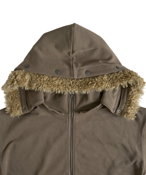 FTW（エフティダブリュー）の「3WAY FUR REMOVAL ZIP HOODIE（パーカー・レディース・チャコールグレー/ライトグリーン・LARGE/MEDIUM/SMALL）」の20枚目の写真