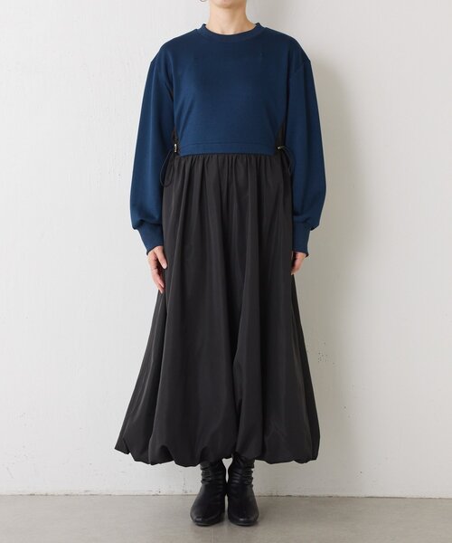 Jena espace merveilleux（ジェナ　エスパスメルヴェイユ）の「ダンボール切替バルーンワンピース（ワンピース・レディース・グレー/ネイビー・FREE）」の15枚目の写真