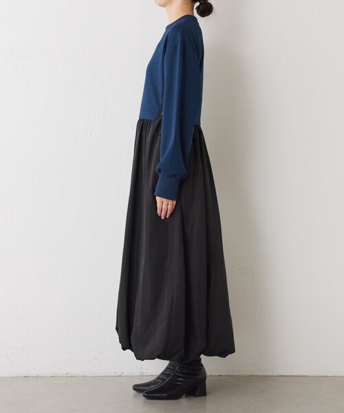 Jena espace merveilleux（ジェナ　エスパスメルヴェイユ）の「ダンボール切替バルーンワンピース（ワンピース・レディース・グレー/ネイビー・FREE）」の16枚目の写真