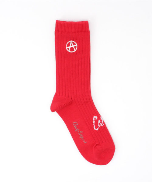 Candy Stripper（キャンディストリッパー）の「ANARCHY CANDY RIB SOCKS（ソックス/靴下・レディース・ブラック/オフホワイト/レッド・FREE）」の3枚目の写真