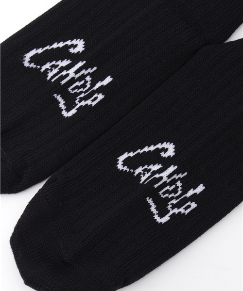 Candy Stripper（キャンディストリッパー）の「ANARCHY CANDY RIB SOCKS（ソックス/靴下・レディース・ブラック/オフホワイト/レッド・FREE）」の6枚目の写真