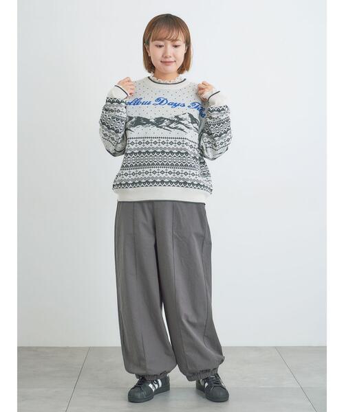 Samansa Mos2（サマンサ モスモス）の「ドットチュール切り替えカットソー（Tシャツ/カットソー・レディース・ブラック/グレー/オフホワイト・F）」の9枚目の写真