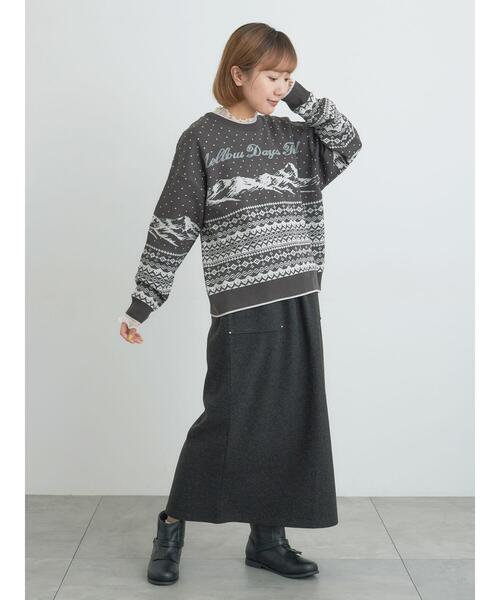 Samansa Mos2（サマンサ モスモス）の「ドットチュール切り替えカットソー（Tシャツ/カットソー・レディース・ブラック/グレー/オフホワイト・F）」の19枚目の写真