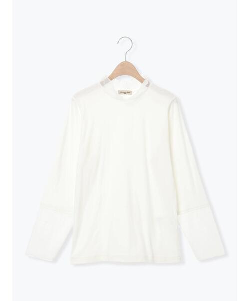 Samansa Mos2（サマンサ モスモス）の「ドットチュール切り替えカットソー（Tシャツ/カットソー・レディース・ブラック/グレー/オフホワイト・F）」の21枚目の写真