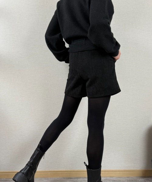 gossip!ロサンゼルス(ゴシップロサンゼルス)の「フロントタック コーデュロイショートパンツ(その他パンツ・レディース・ブラウン/ブラック・M/L)」の7枚目の写真