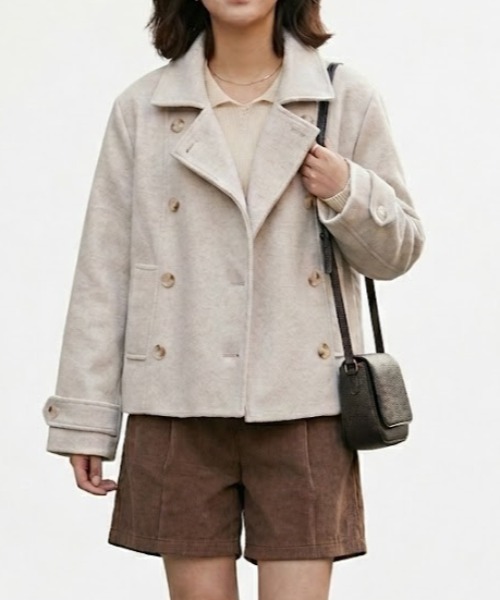 gossip!ロサンゼルス(ゴシップロサンゼルス)の「フロントタック コーデュロイショートパンツ(その他パンツ・レディース・ブラウン/ブラック・M/L)」の9枚目の写真