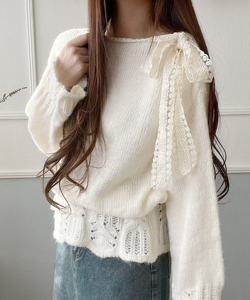 Nana(ナナ)（ナナ）の「ケーブルVネックニット（ニット/セーター