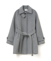MILLO WOMEN（ミロウーマン）の「ウールラグランハーフコート[グレー]（ダッフルコート）」