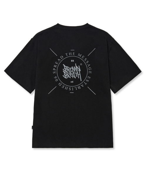 BROWNBREATH(ブラウンブレス)の「STAMP MESH TAG TEE - BLACK(Tシャツ/カットソー・レディース・その他・L/XL/M)」の1枚目の写真