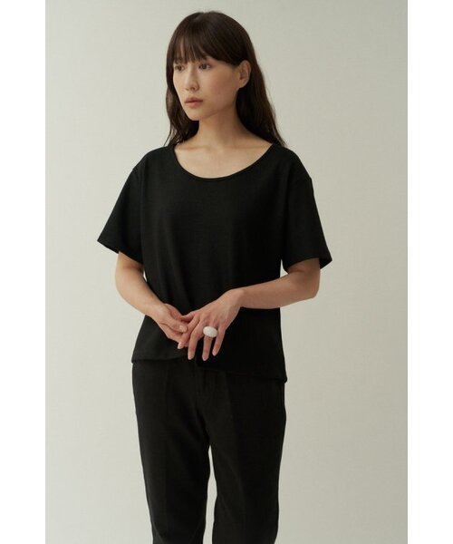 MUARMUS(ムアルムス)の「Line Wool T-shirt - Black(Tシャツ/カットソー・レディース・その他・FREE)」の3枚目の写真