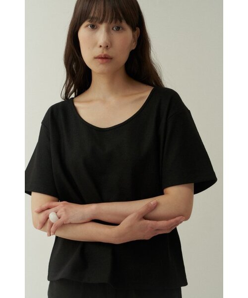 MUARMUS(ムアルムス)の「Line Wool T-shirt - Black(Tシャツ/カットソー・レディース・その他・FREE)」の4枚目の写真