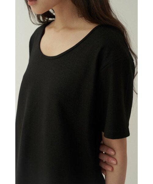 MUARMUS(ムアルムス)の「Line Wool T-shirt - Black(Tシャツ/カットソー・レディース・その他・FREE)」の5枚目の写真
