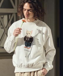 UN-FILLED（アンフィルド）の「msw1842- UF DOG CN SWEAT スウェット（フレンチブルドッグ）(SDUF-2605FBD)（スウェット）」