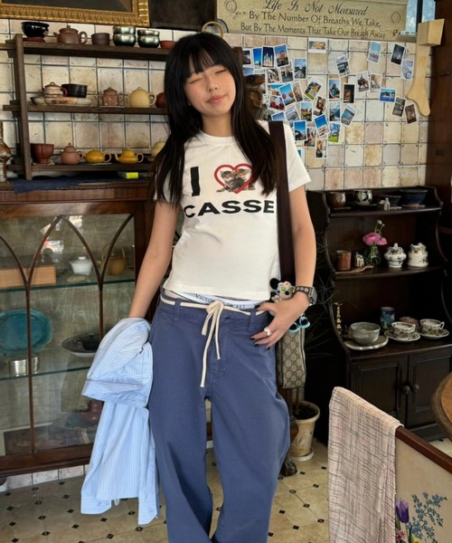 SHEPP（シープ）の「【26年春夏新作】半袖キャットプリントアソートTシャツ（Tシャツ/カットソー・レディース・C/D/E/A/B・M/L）」の10枚目の写真