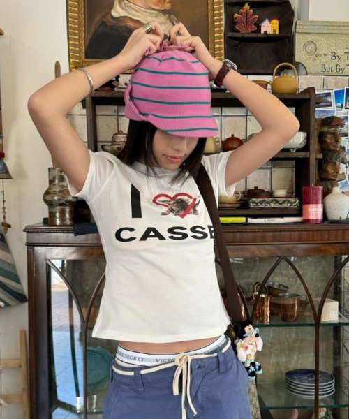 SHEPP（シープ）の「【26年春夏新作】半袖キャットプリントアソートTシャツ（Tシャツ/カットソー・レディース・C/D/E/A/B・M/L）」の9枚目の写真