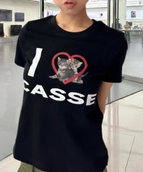SHEPP（シープ）の「【26年春夏新作】半袖キャットプリントアソートTシャツ（Tシャツ/カットソー・レディース・C/D/E/A/B・M/L）」の15枚目の写真