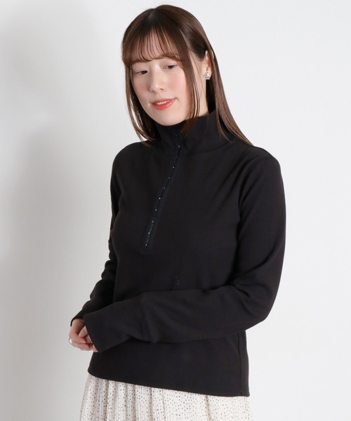 cepo（セポ）の「ヘンリーネックタートルカットソー（Tシャツ/カットソー・レディース・グレー/ブラック/ホワイト系・M）」の8枚目の写真