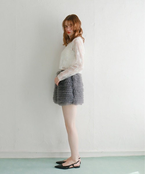 mic by Olu.（ミックバイオルドット）の「＜ ZOZOTOWN限定 ＞ミリーチュールスカート（スカート・レディース・アイボリー/ブラック/グレー・FREE）」の15枚目の写真