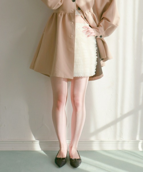 mic by Olu.（ミックバイオルドット）の「＜ ZOZOTOWN限定 ＞ミリーチュールスカート（スカート・レディース・アイボリー/ブラック/グレー・FREE）」の6枚目の写真