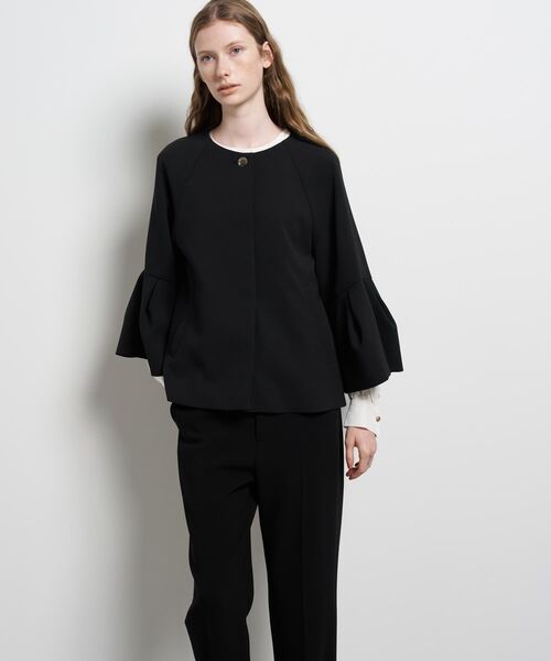LANVIN en Bleu(ランバンオンブルー)の「ダブルクロスタックスリーブジャケット(テーラードジャケット・レディース・オフホワイト/ブラック・36/38)」の14枚目の写真