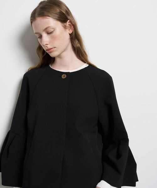LANVIN en Bleu(ランバンオンブルー)の「ダブルクロスタックスリーブジャケット(テーラードジャケット・レディース・オフホワイト/ブラック・36/38)」の17枚目の写真