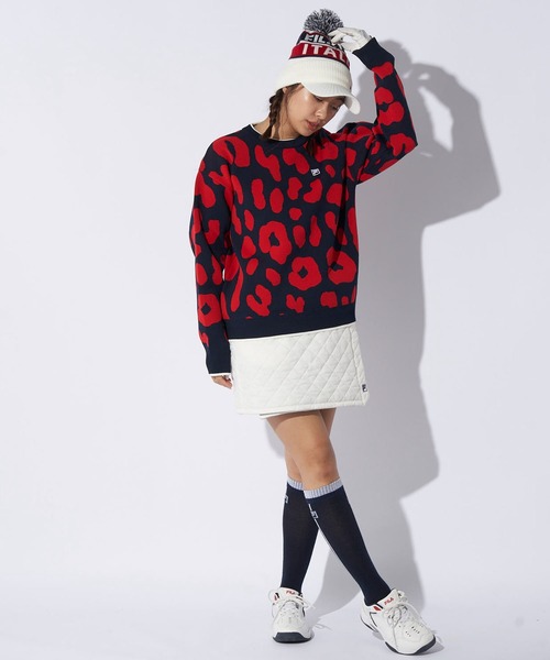 FILA GOLF(フィラゴルフ )の「FILA GOLF フィラゴルフ 中綿 キルト ラップスカート ゴルフウェア(スカート・レディース・オフホワイト/ライトグレー・FREE)」の6枚目の写真