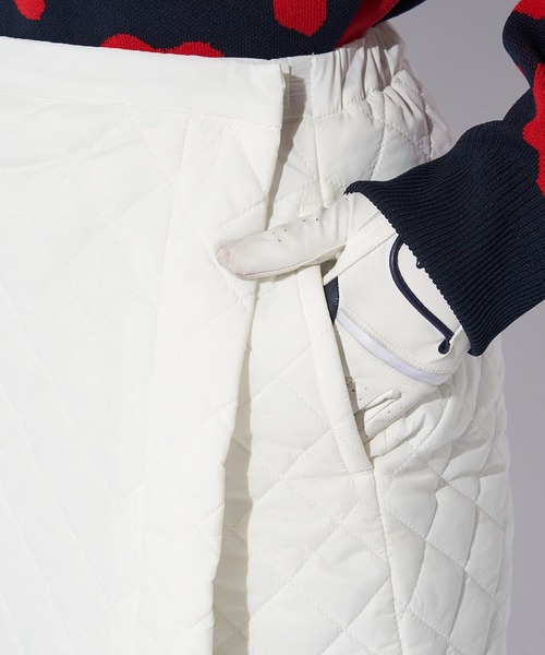 FILA GOLF(フィラゴルフ )の「FILA GOLF フィラゴルフ 中綿 キルト ラップスカート ゴルフウェア(スカート・レディース・オフホワイト/ライトグレー・FREE)」の16枚目の写真