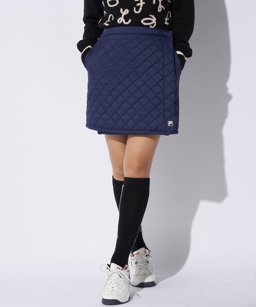 FILA GOLF(フィラゴルフ )の「FILA GOLF フィラゴルフ 中綿 キルト ラップスカート ゴルフウェア(スカート・レディース・オフホワイト/ライトグレー・FREE)」の9枚目の写真