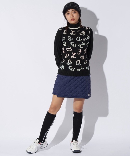FILA GOLF(フィラゴルフ )の「FILA GOLF フィラゴルフ 中綿 キルト ラップスカート ゴルフウェア(スカート・レディース・オフホワイト/ライトグレー・FREE)」の10枚目の写真