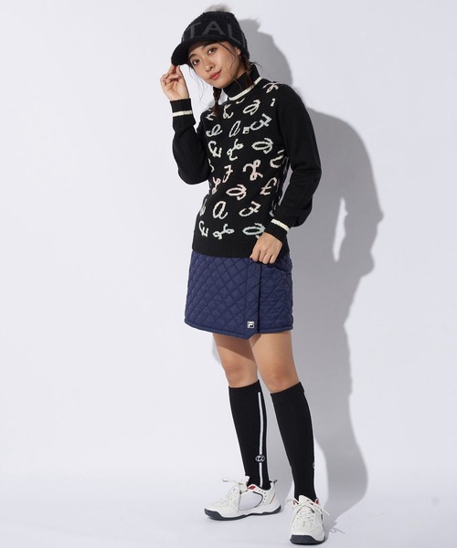 FILA GOLF(フィラゴルフ )の「FILA GOLF フィラゴルフ 中綿 キルト ラップスカート ゴルフウェア(スカート・レディース・オフホワイト/ライトグレー・FREE)」の11枚目の写真
