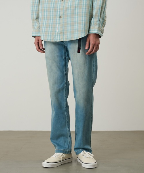 Gramicci(グラミチ)の「STRETCH DENIM NN-PANT CROPPED|ストレッチデニムNNパンツクロップド(デニムパンツ・メンズ・ワンウォッシュ/ライトインディゴブルー/ダークインディゴブルー・S/M/L/XL/XXL)」の1枚目の写真